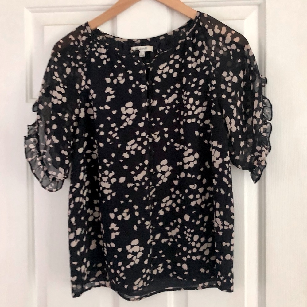 Madewell Ruffle Sleeve Blouse - Small
